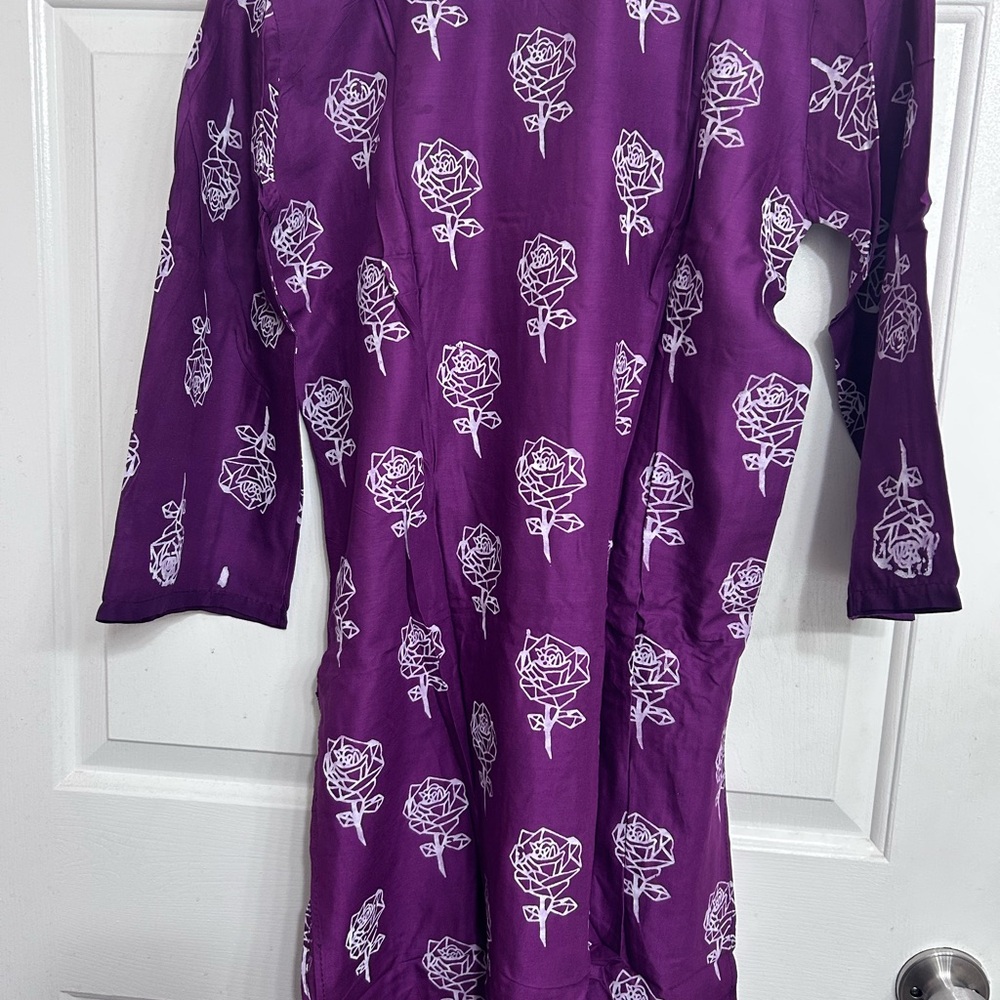 Purple Floral Maxi Dress
